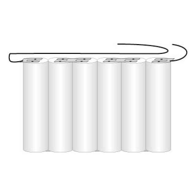 Notbeleuchtungs-Akku F1x6 Saft VNT CS mit Kabel 10cm mit offener Litze 7,2V, 1600mAh