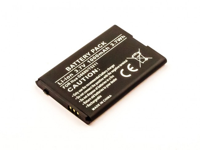 Akku passend für Huawei G6600, T5211, Li-Ion, 3,7V, 1000mAh, 3,7Wh