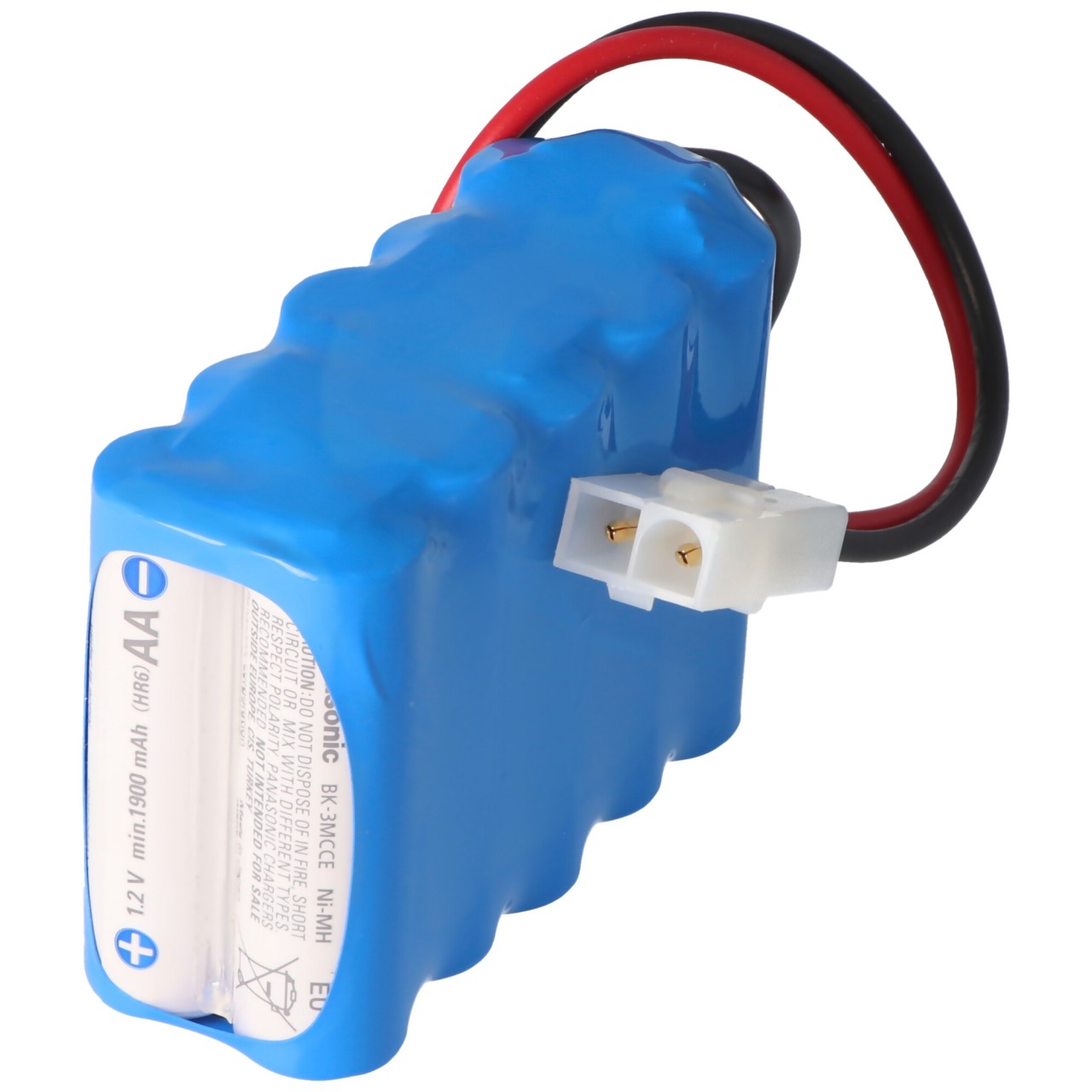 12 Volt Akkupack bestehend aus 10x Panasonic Eneloop AA Mignon Akku inklusive Tamiya Buchse