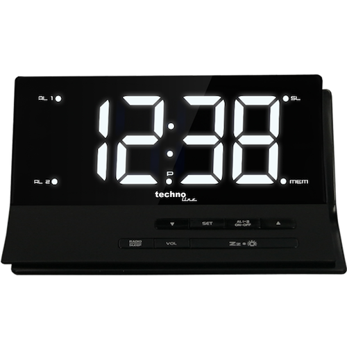 WT 482 - Funkwecker, Radio-Wecker mit Sleeptimer-Funktion, Display stufenlos dimmbar