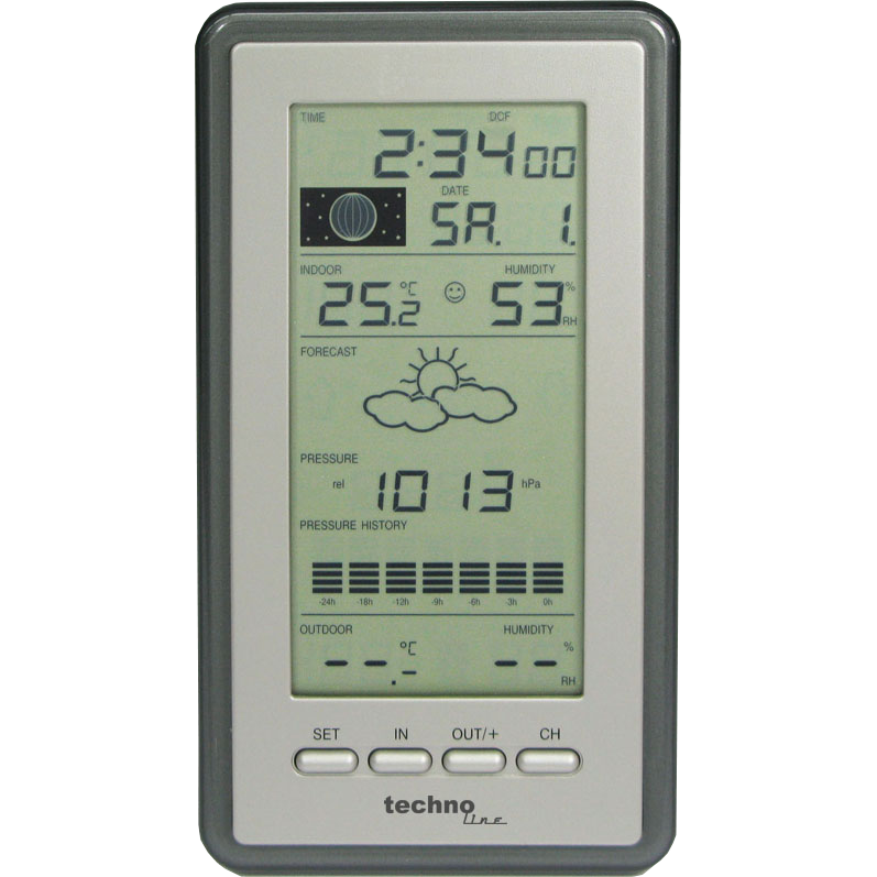 WS 9040-IT - Klassische Wetterstation mit Mondphasenanzeige