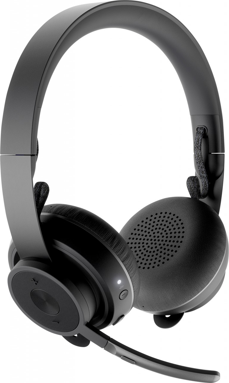 Logitech Headset Zone Wireless MS, Bluetooth, Stereo Ladefunktion Qi, schwarz, Business