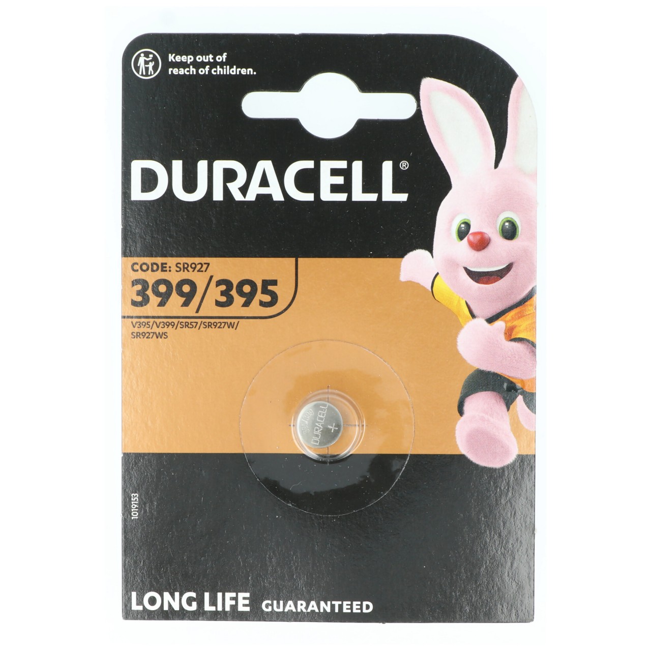 Duracell Batterie Silver Oxide, Knopfzelle, 395/399, SR57, 1.5V Watch, Retail Blister (1-Pack)