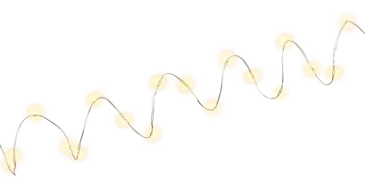 Goobay 20er LED-Silberdraht-Lichterkette, inkl. Timer - Stimmungsvolle Leuchtdekoration für den Innenbereich