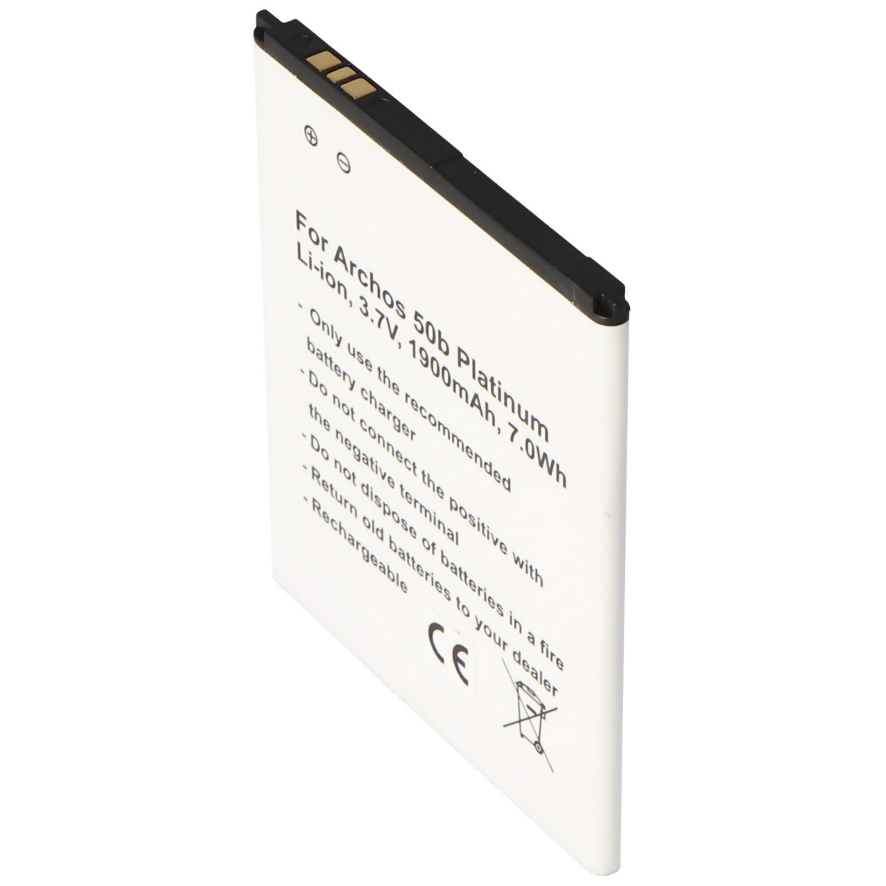Akku passend für den Archos AC50BPL Akku Archos 50b Platinum, 73,0 x 60,0 x 4,0mm