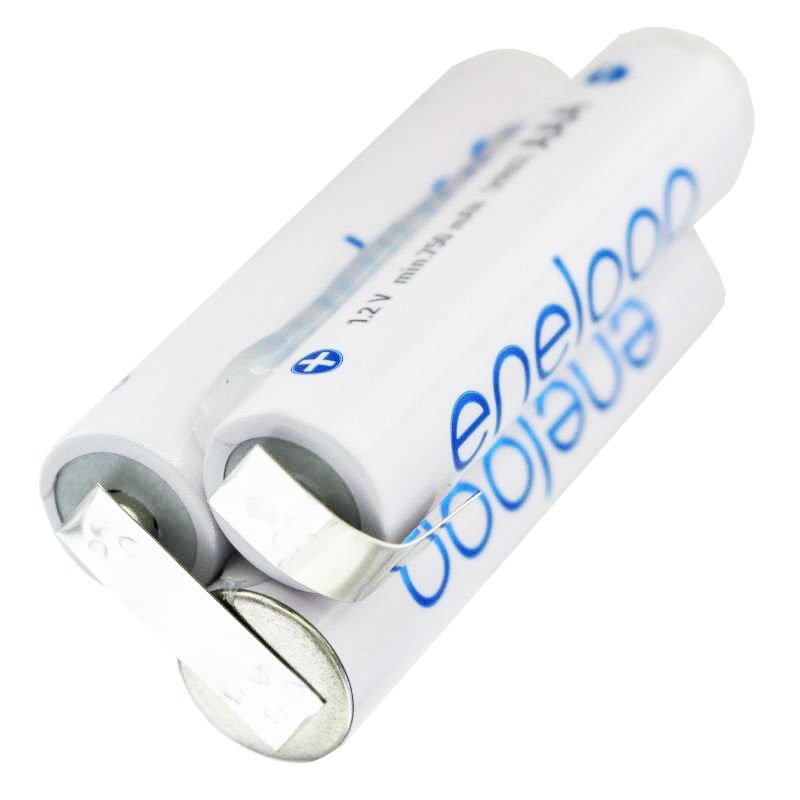 Panasonic eneloop Ersatzakku für Waterpik Triple Sonic (ST-01) und Triple Sonic 3,6V AkkuPack AAA mit Lötfahnen und bis zu 800mAh