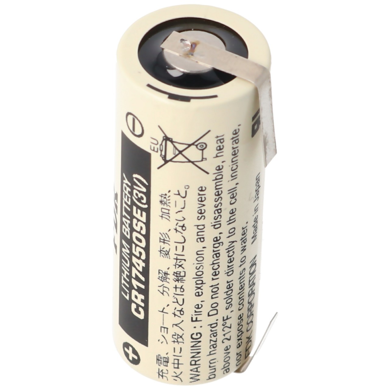 FDK Sanyo Lithium Batterie CR17450SE Size A, mit Lötfahne U-Form