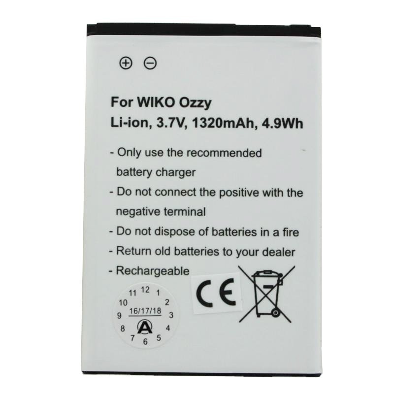 Akku passend für den Wiko Ozzy Akku S104-H56000-003 mit 3,7 Volt 1320mAh mit 4,9Wh