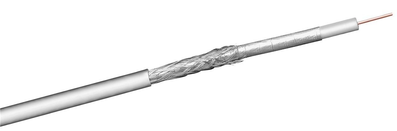 Goobay 100 dB SAT-Koaxialkabel, doppelt geschirmt, CCS - Koax-Kabel für digitale SAT- und BK-Kabelanlagen