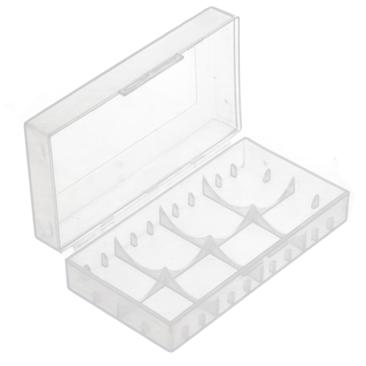 Universal 4er Akkuschutzbox für CR123A Akku, CR 16340 oder 2 CR 18650 Akku, Batterien