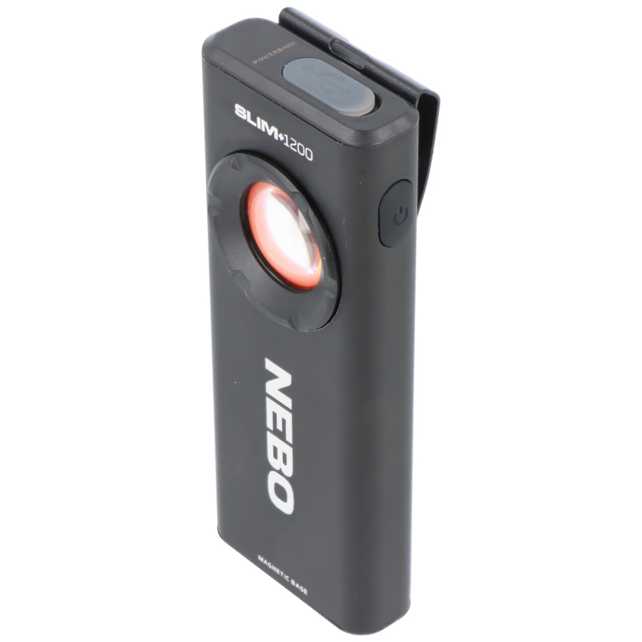 NEBO Slim+ 1200 COB-LED Taschenlampe, 1200 Lumen, 52 Meter Leuchtweite, Powerbank-Funktion, wiederaufladbar