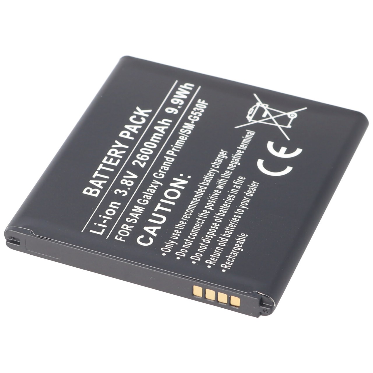 Akku passend für Samsung Galaxy J3 2016, BG530CBU, EB-BG530BB, EB-BG530BBC, 2600mAh ohne NFC