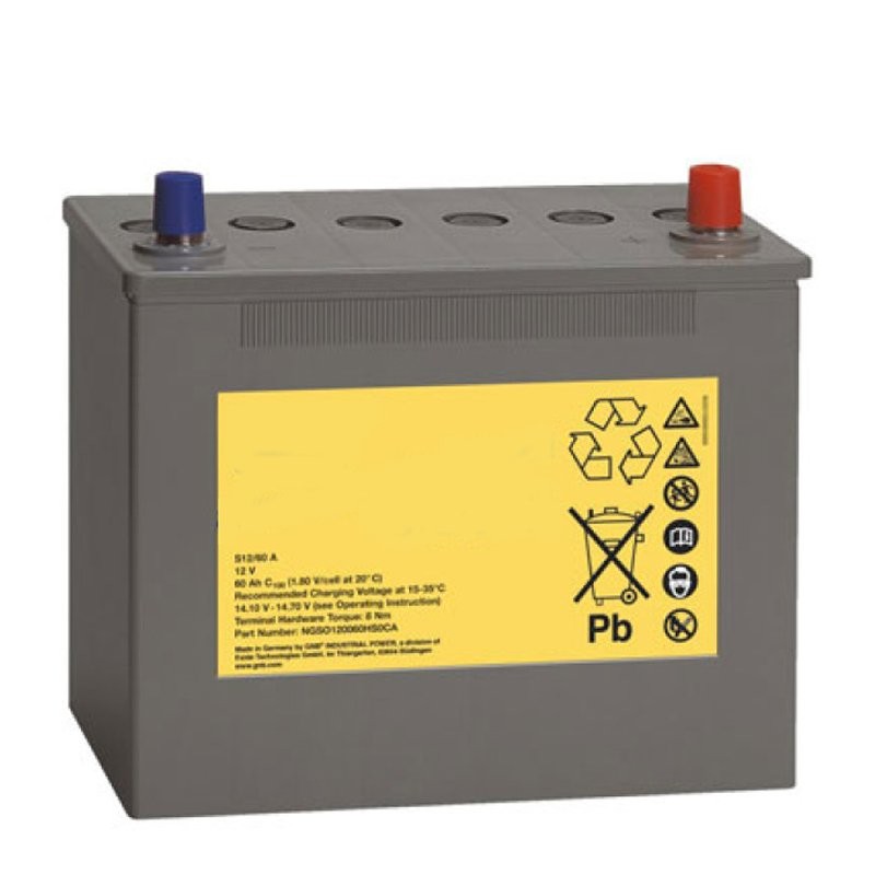 Akku für Poliscan Speed Vitronic, Ersatz-Akku 12 Volt 60Ah A-Pol Anschluss