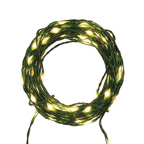 MHB LED-Lichterkette 'Professional' 500 flg. bernsteinfarben, grüner Metalldraht 55131