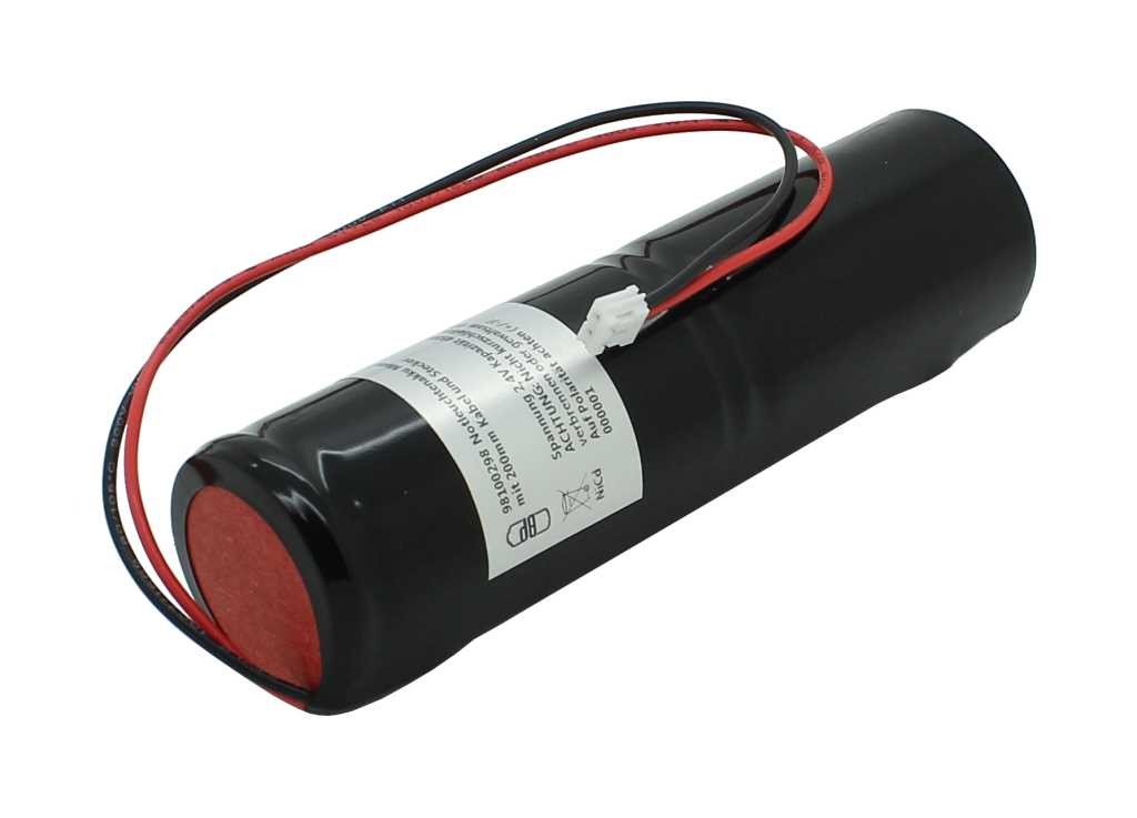 Notleuchtenakku NiCd 2,4V 4500mAh Mono D mit 200mm Kabel und Stecker ersetzt Yuasa 2DH4-0L4-UB