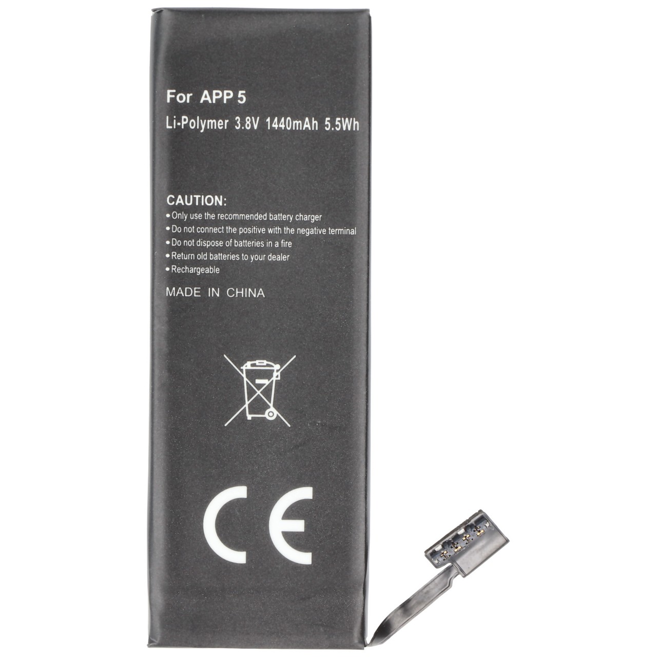 Akku passend für Apple iPhone 5 Li-Polymer Akku 1440mAh ohne Einbauwerkzeug