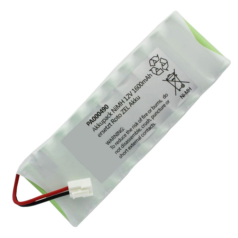 Roto ZEL Akku 12 Volt RT2 SF G2 Ersatz-Akku zum Selbsteinbau mit 1600mAh
