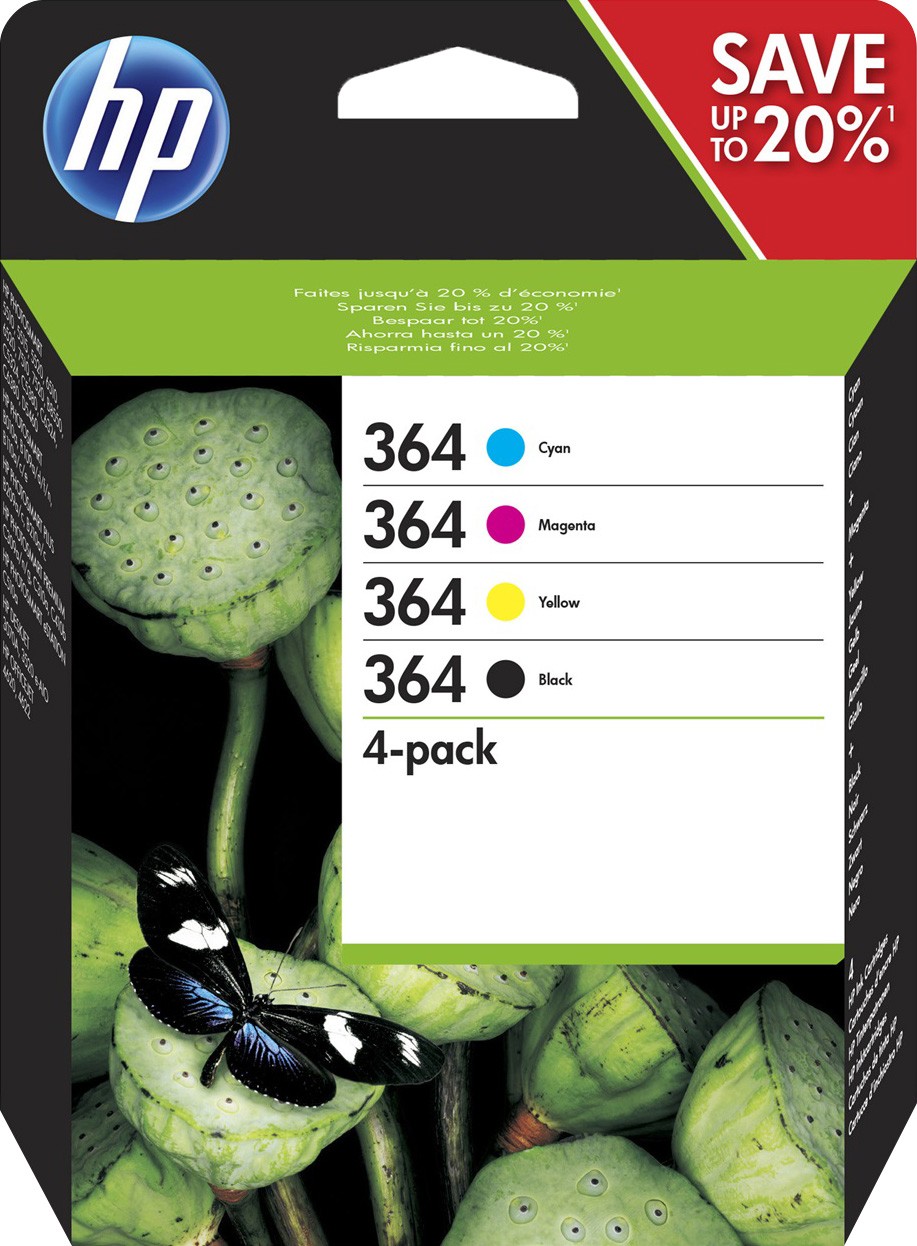 Hp Tinten Multipack N9J73AE NR.364 Serie (schwarz,cyan,magenta,gelb)