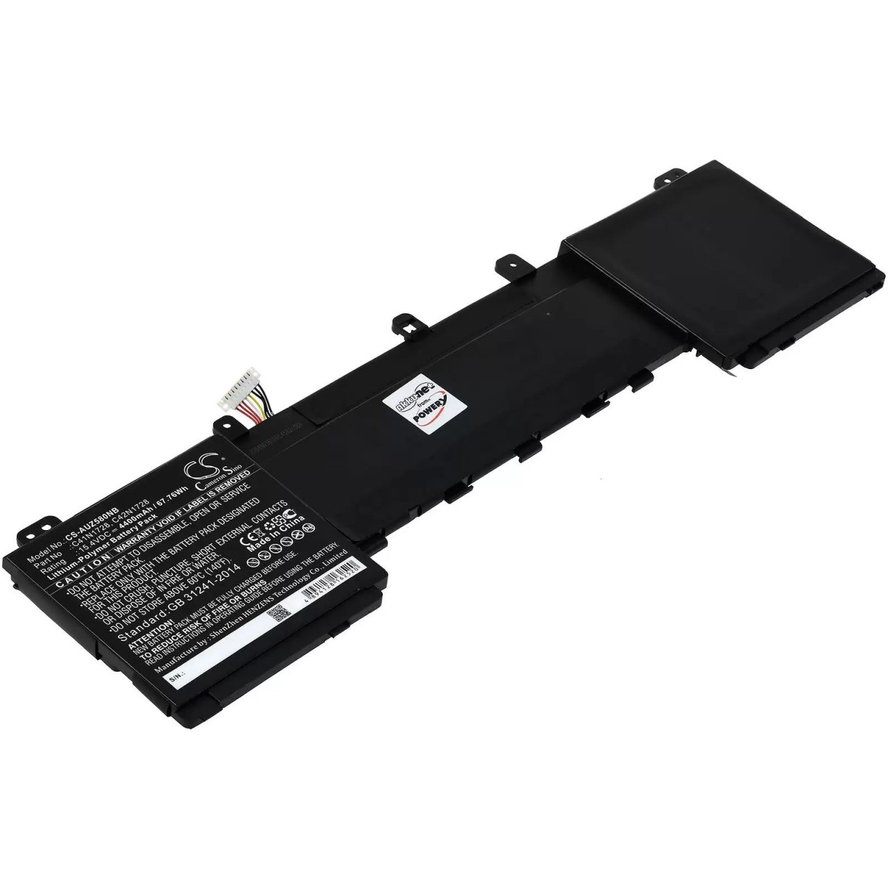 Akku für Laptop Asus ZenBook Pro 15 UX580GE-E2032T / Typ C42N1728 - 15,4V - 4400 mAh