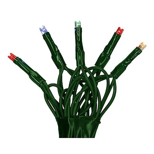 Micro LED-Lichterkette 200 flg. bunt, grünes Kabel 6355-520