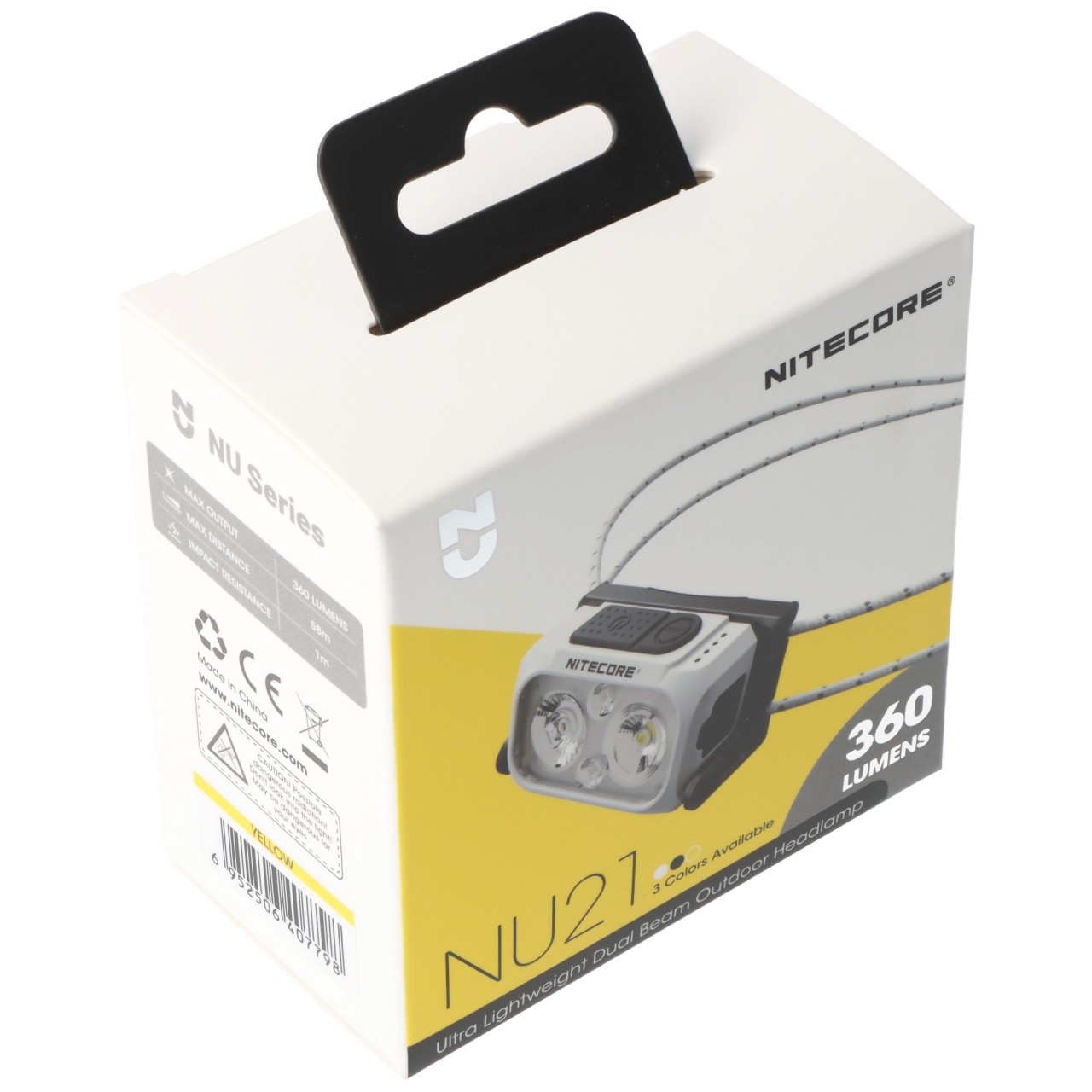 Nitecore NU21 Stirnlampe wiederaufladbar Artic White, max. 360 Lumen