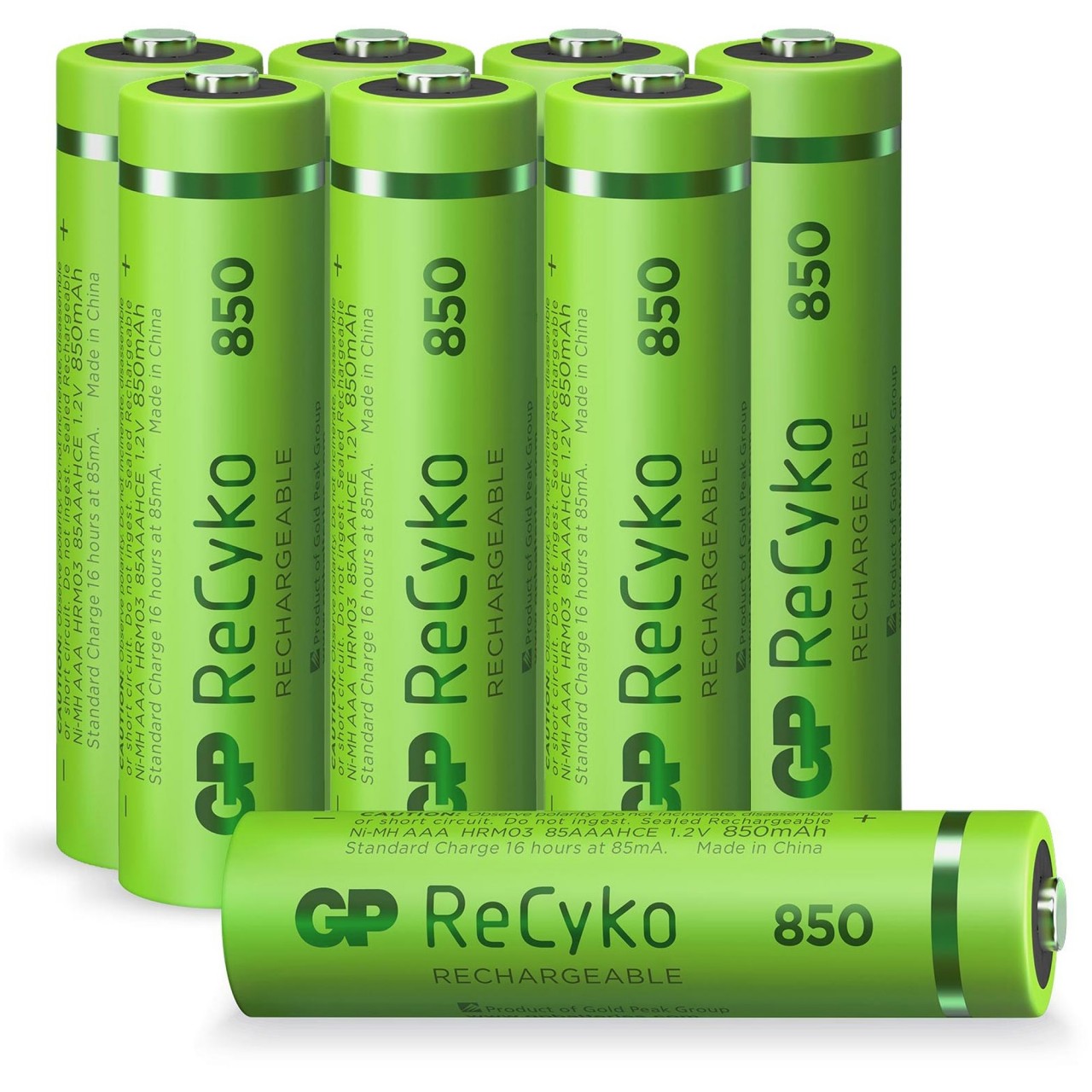 AAA Micro Akku GP NiMH 850 mAh ReCyko 1,2V 8 Stück
