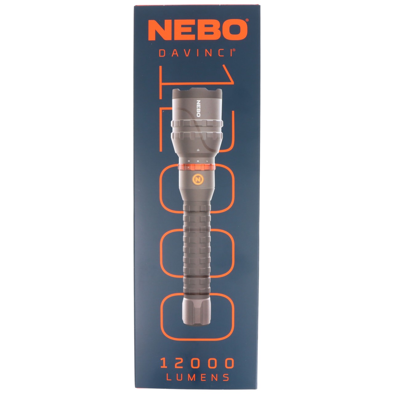 NEBO DAVINCI™ 12000 NEB-FLT-1070-G, die ultimative Hochleistungs-Taschenlampe, mit USB-C Ladeanschluss und Powerbank-Funktion