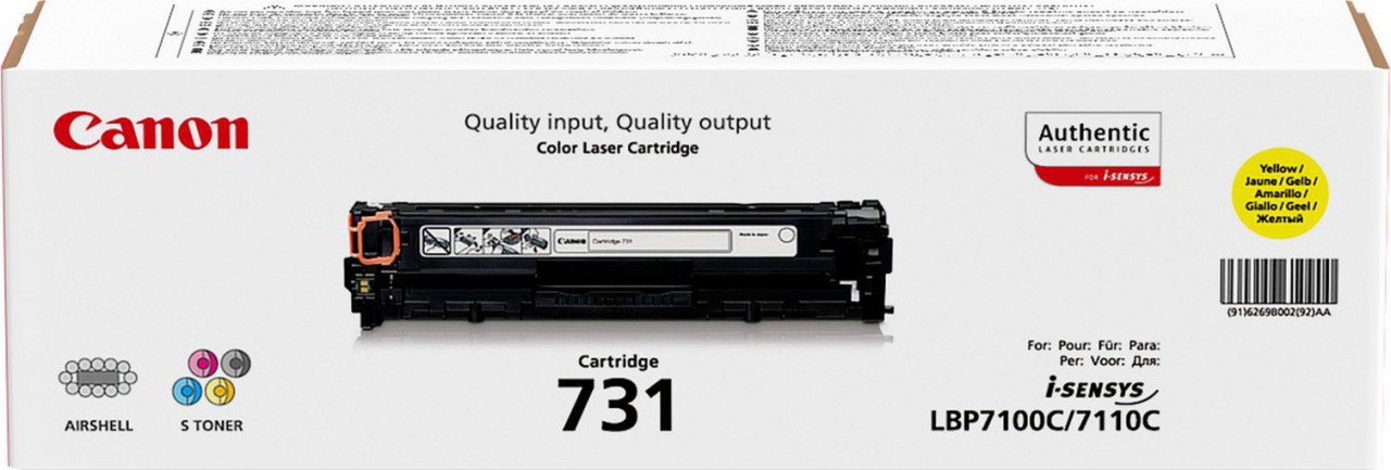 Canon Lasertoner 731 gelb 1.500 Seiten