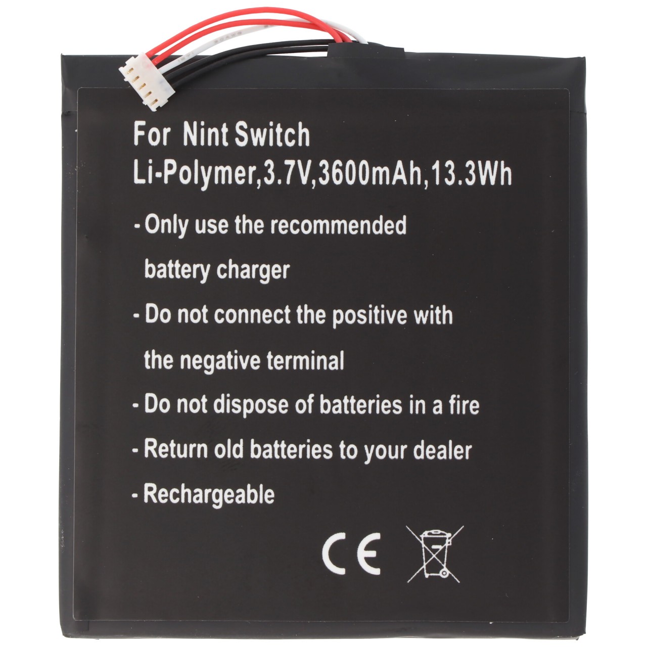 Akku passend für Nintendo Switch, Li-Polymer, 3,7V, 3600mAh, 13,3Wh