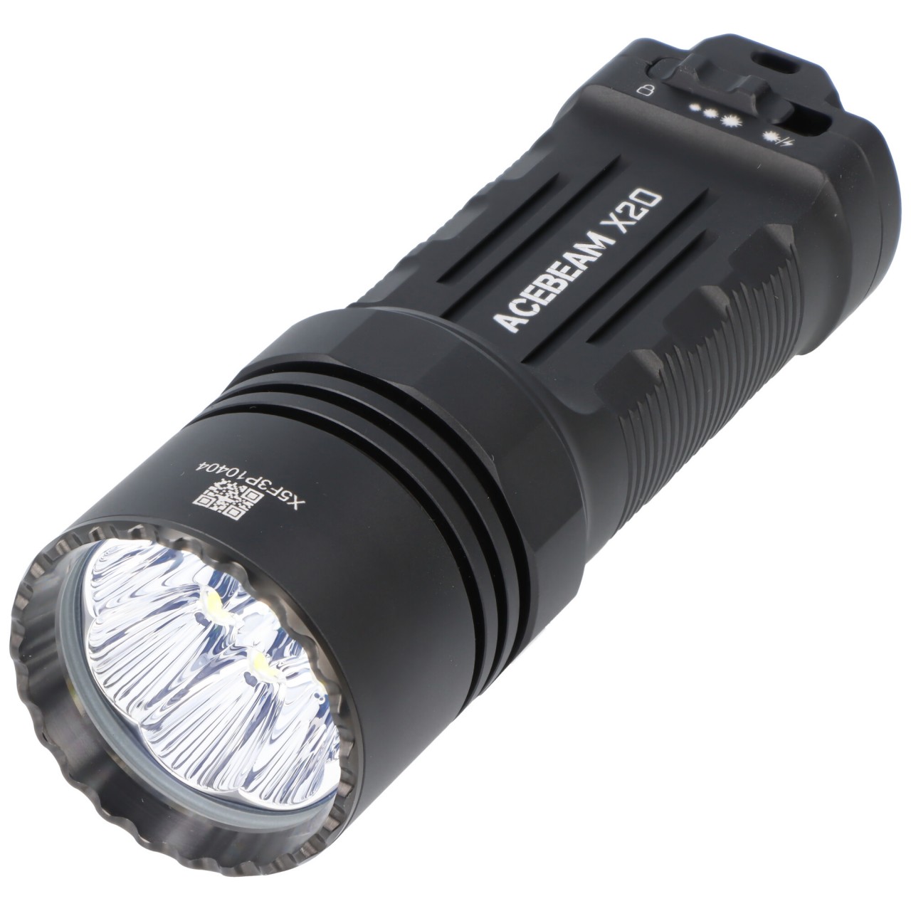 AceBeam X20 LED-Taschenlampe, taktischer Suchscheinwerfer, bis zu 10.000 Lumen, inklusive Akkus