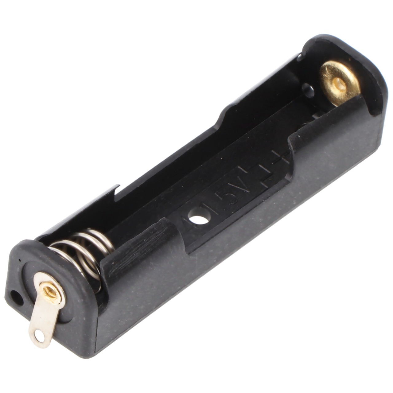 1x AAA (Micro) Batteriehalter - Lötfahne (U) – Batteriehalter AAA Micro, Batterie Halterung Elektronik (Kunststoff)