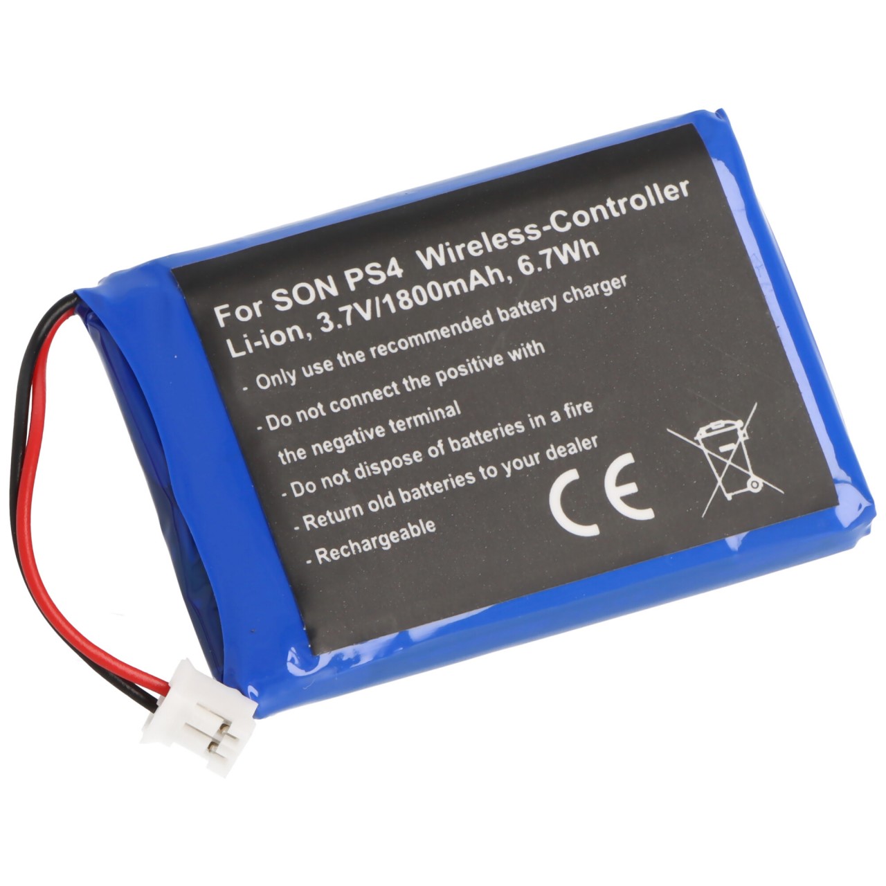 Akku passend für Sony PS4 Wireless-Controller, Li-ion, 3,7V, 1800mAh, 6,7Wh