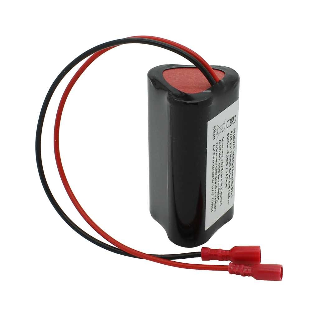 Notleuchtenakku NiMH 3,6V 3600mAh D1x3 4/3A mit 200mm Kabel und Faston-Buchse -6,3mm / +4,8mm