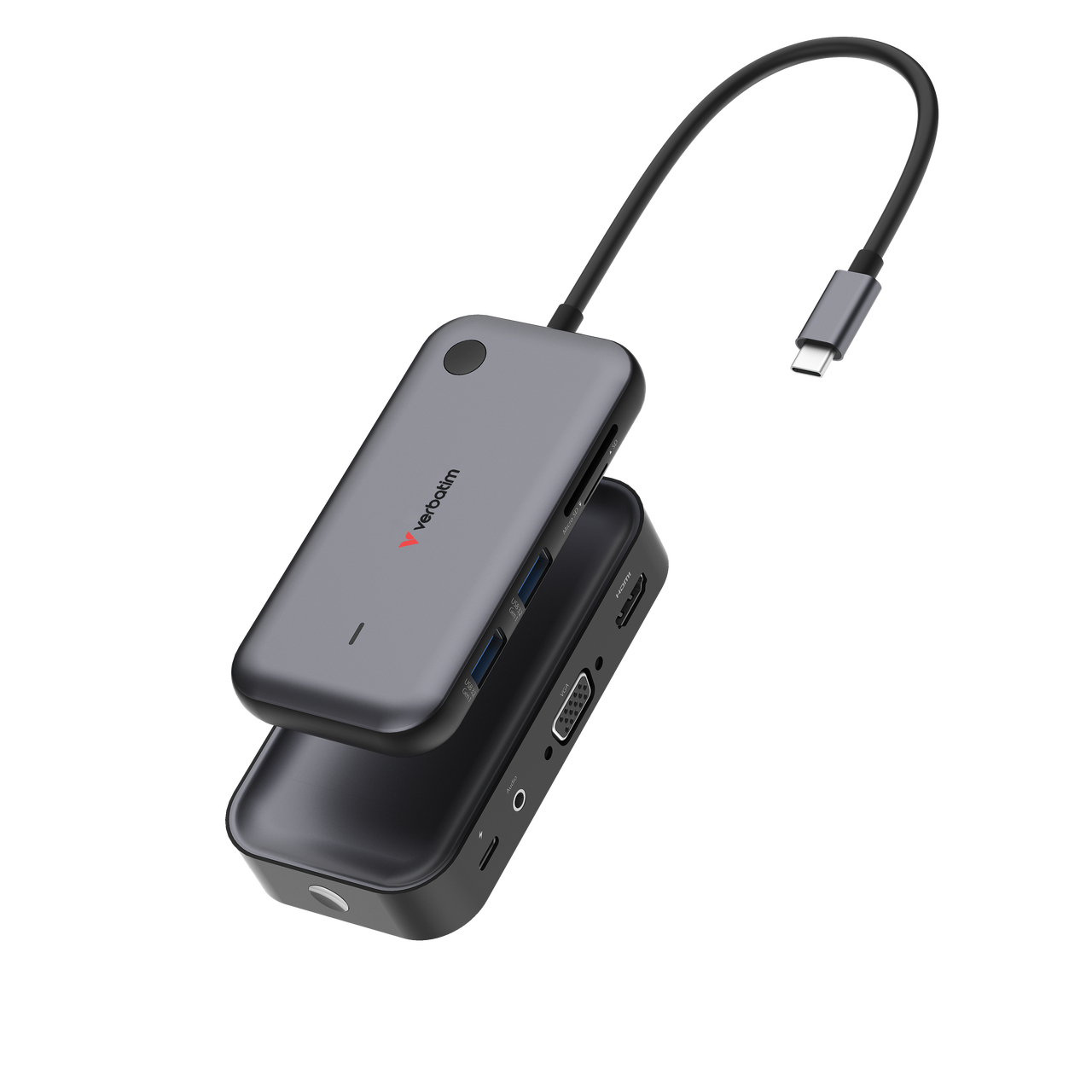 Verbatim Wireless Adapter, Share My Screen, USB-C, HDMI, Full HD Hub WDA-01, 2x USB 3.2-A, SD, microSD, Retail