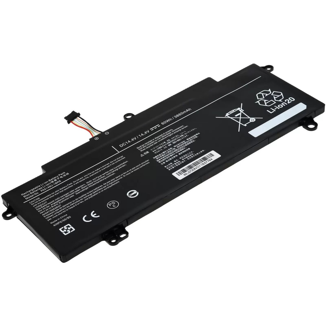 Akku passend für Laptop Toshiba Tecra Z50-A-16d, Z40-A-17k, Typ PA5149U-1BRS u.a. - 14,4V - 3800 mAh