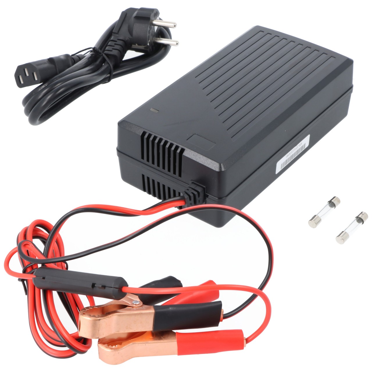 Patona Premium Ladegerät passend für GEL-, AGM-, Lead Acid- und LiFePO4 Akkus, 100-240 Volt, mit Krokodilklemmen