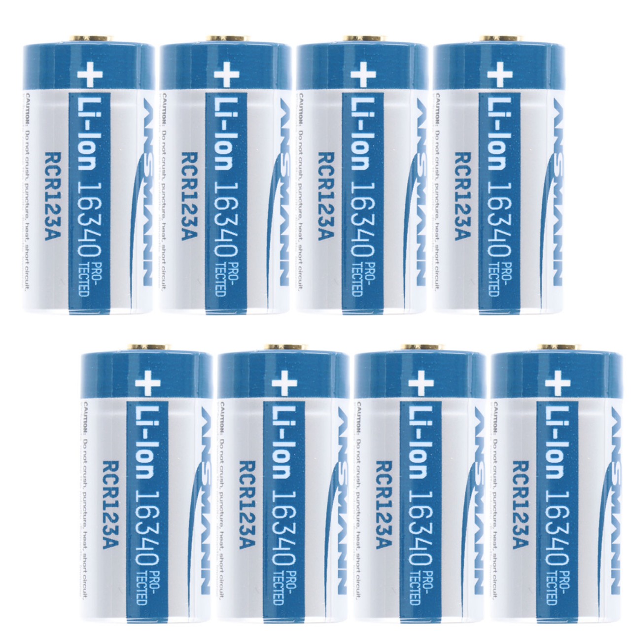 8 Stück CR123 A Li-Ion Akku mit 3,7 Volt, 700mAh Kapazität inkl. Akkubox ideal für Überwachungskamera Arlo, LED-Taschenlampen