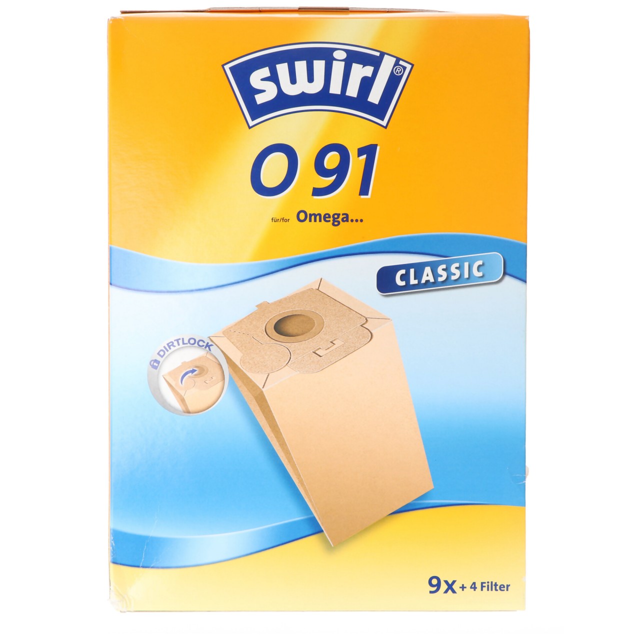 Swirl Staubsaugerbeutel O91 Classic aus Spezialpapier für Omega und Bomann Staubsauger