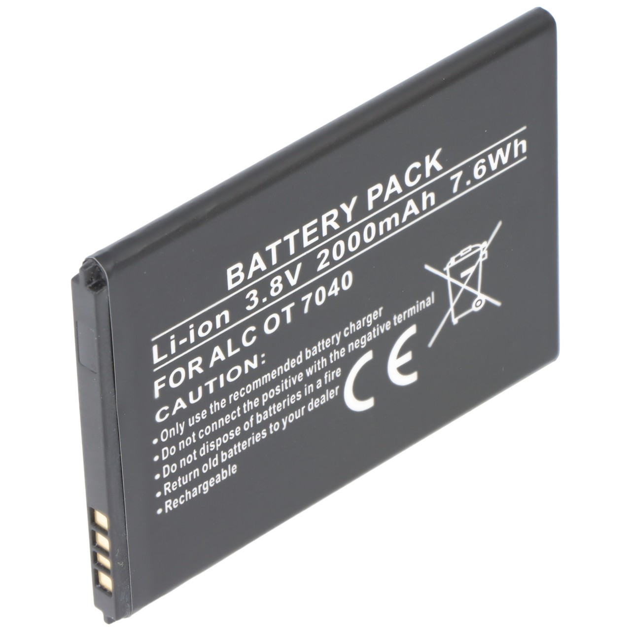 Akku passend für Alcatel One Touch Pop C7, TLi019B1 3,8 Volt, 2000mAh