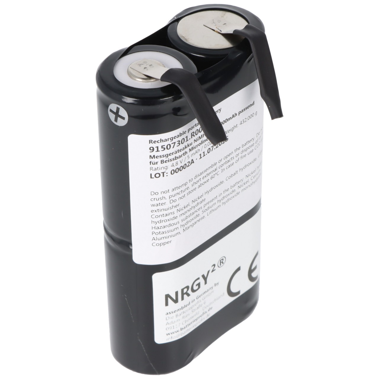 Akku passend für BEISSBARTH MICROLINE 5000 BMZ 4VRD, Mercedes Achsmessgerät, Akku für PKW Achsmessgerät 4,8 Volt