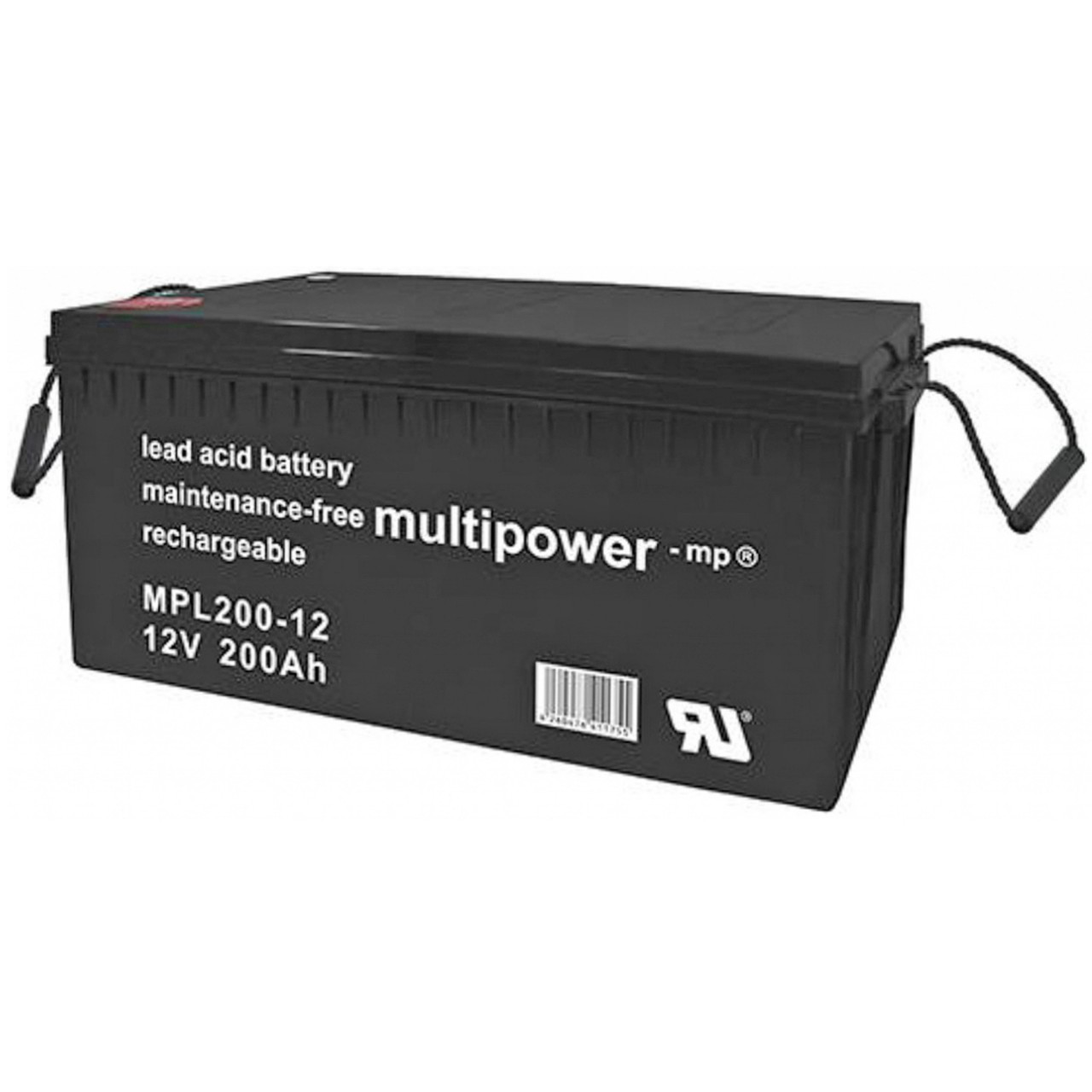 Multipower MPL200-12 I 12V 200Ah Long Life Bleiakku AGM Blei Gel Akku, 4260476411755