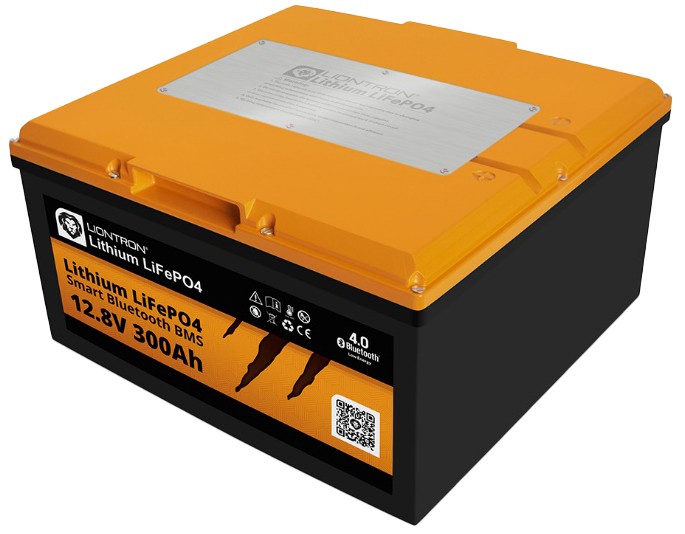 LIONTRON LiFePO4 Wohnmobil Untersitz Akku Smart BMS 12,8V, 300Ah - Vollwertiger Ersatz für 12 Volt Blei-Akkus