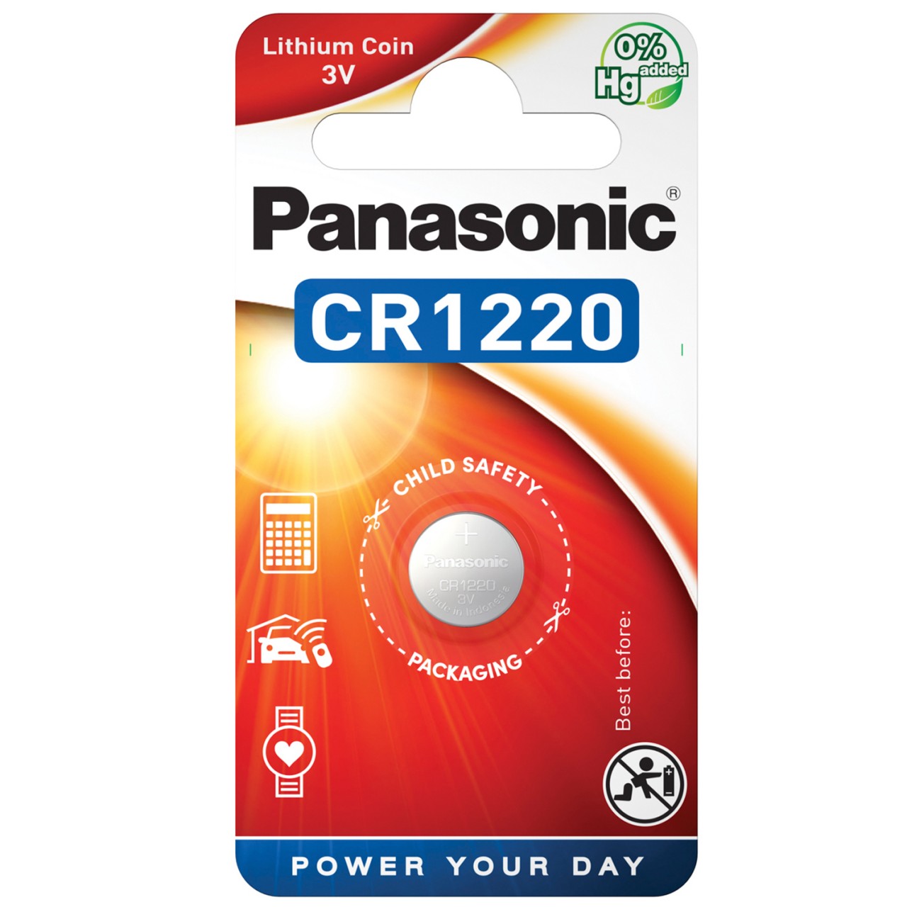 2 Stück Panasonic CR1220 Lithium Batterie passend für die Batterien blueCompact zum Winkhaus Schließmechanismuss