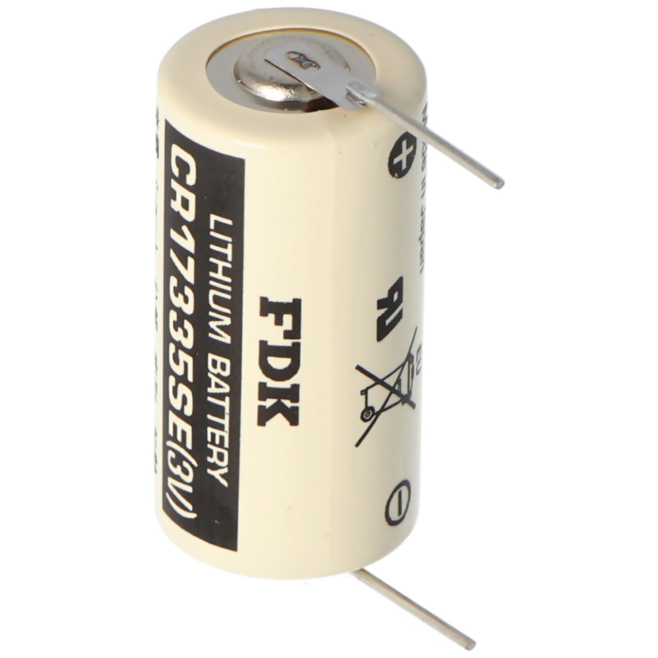 Sanyo Lithium Batterie CR17335 SE Size 2/3A, mit Lötpadel