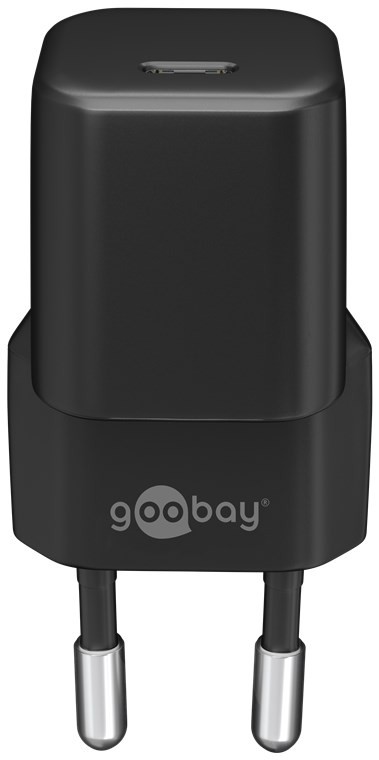 Goobay USB-C™ PD (Power Delivery) Schnellladegerät nano (20 W) schwarz - geeignet für Geräte mit USB-C™ (Power Delivery) wie z.B. iPhone 12