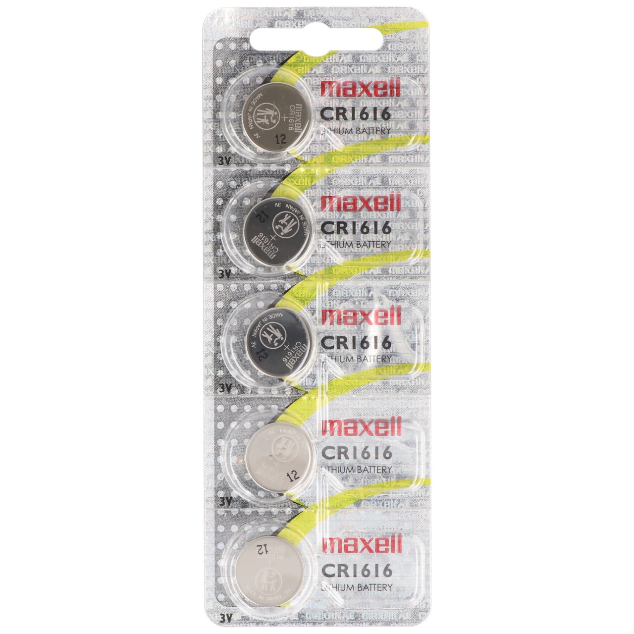 5 Stück CR1616 Lithium Batterie IEC CR1616 mit 3 Volt und 50mAh