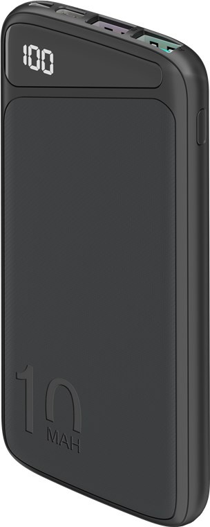 Goobay Schnelllade-Powerbank 10.000 mAh (USB-C™ PD, QC 3.0) - Leistungsstarke Powerbank mit Statusanzeige, Quick Charge-kompatibel