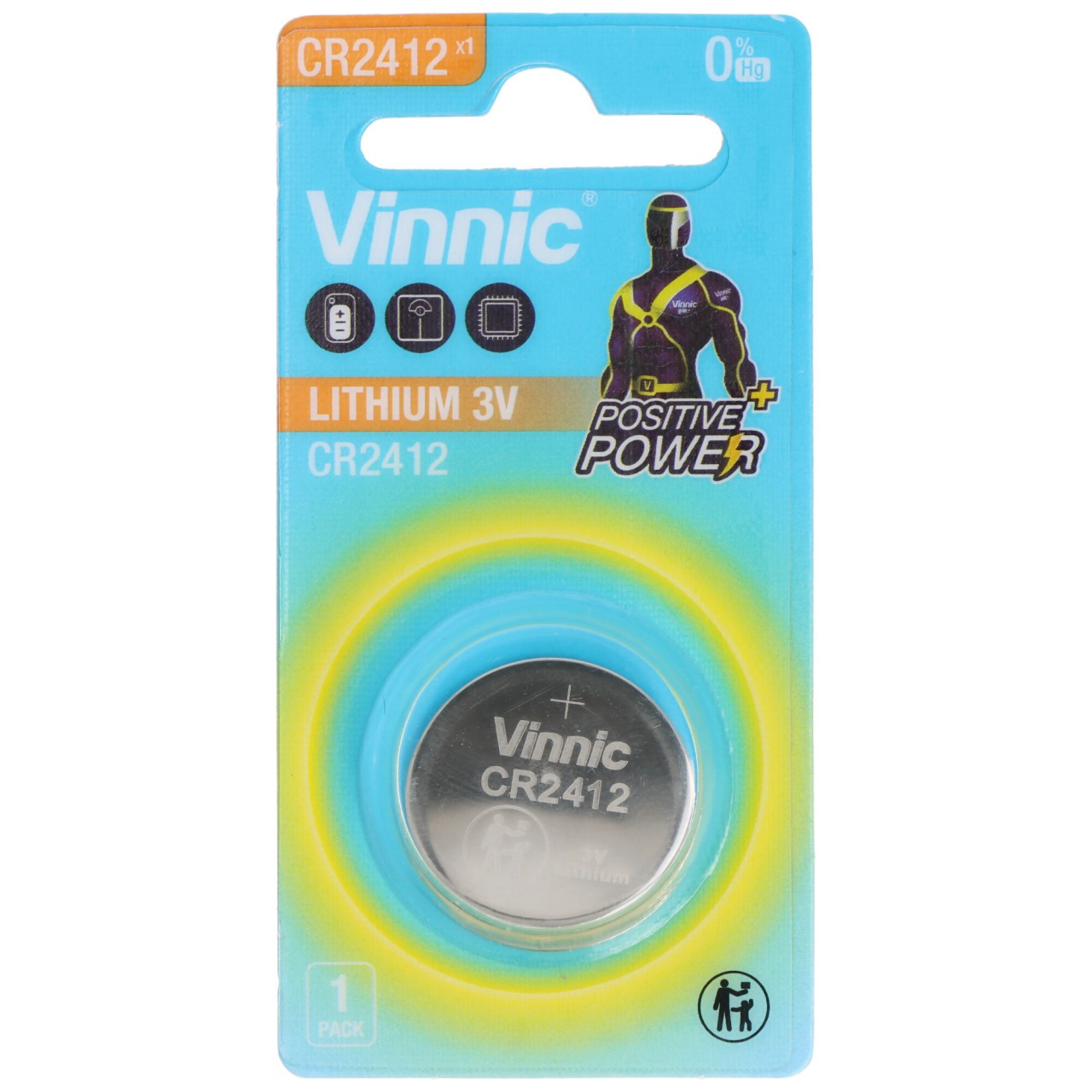 CR2412 Lithium Batterie IEC CR2412 Marken Lithium Batterien, 24,5 x 1,25mm