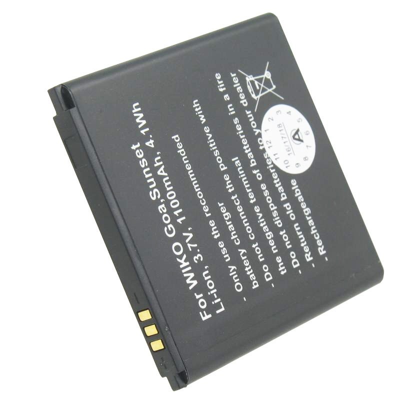 AccuCell Akku passend für den Wiko Sunset Akku, Sunset 2, Sunny, Goa