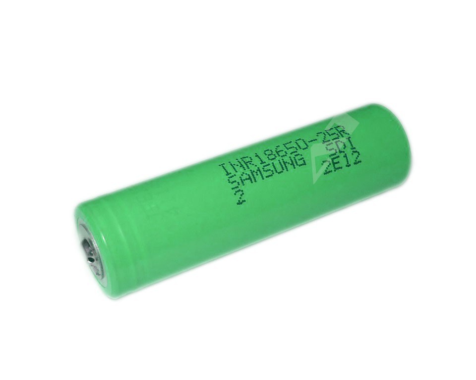 Samsung INR18650 25R 2500mAh 3,6V - 3,7V (Button Top)